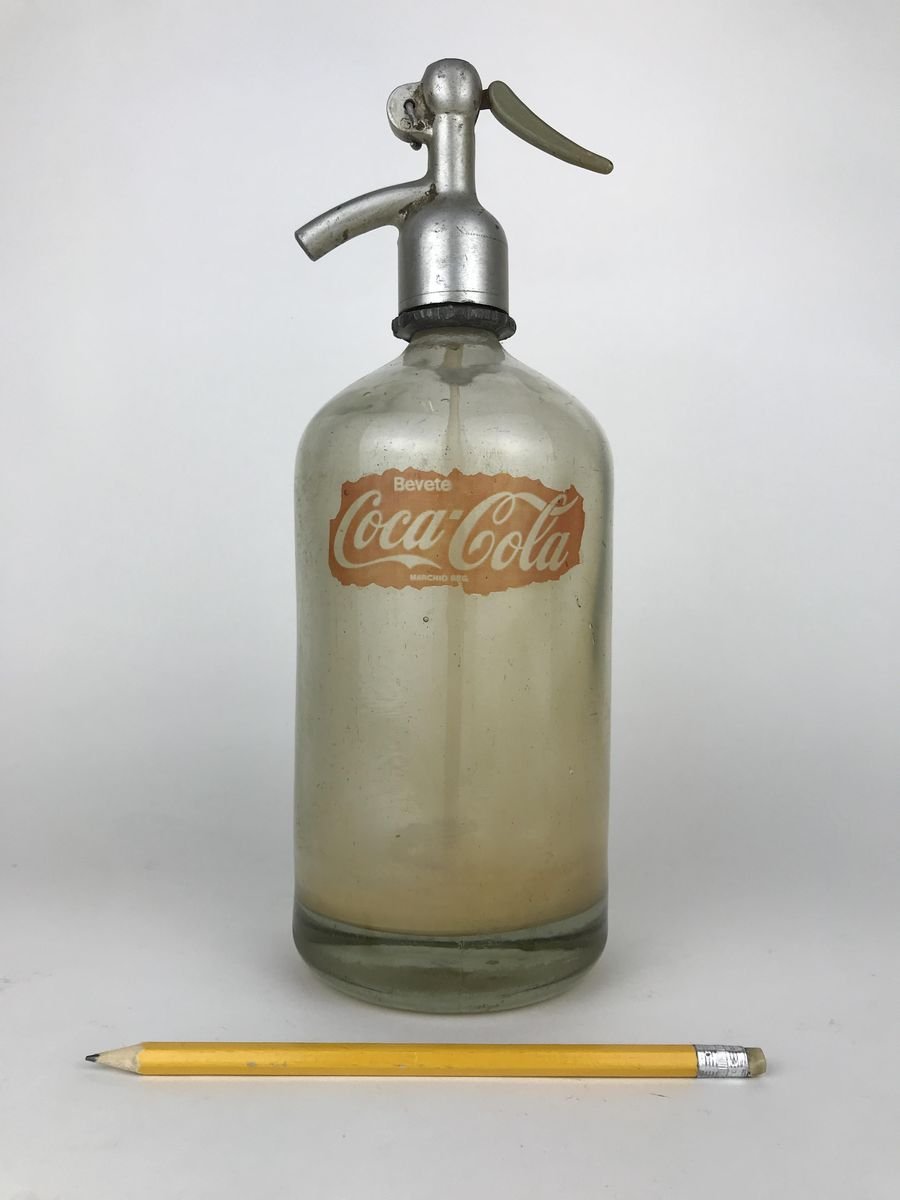 Italian Advertising Soda Syphon Seltzer Bevete Coca-Cola Bar Bottle ... 1960s Soda Advertising