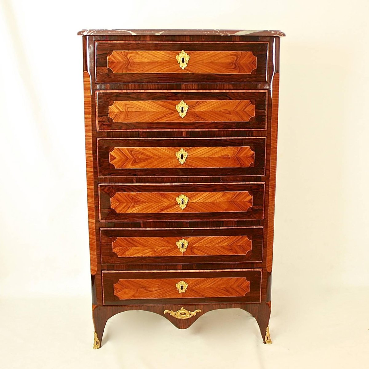 French Louis Xv Tallboy Or Chest Of Drawers In The Style Of J G Schlichtig For Sale At Pamono