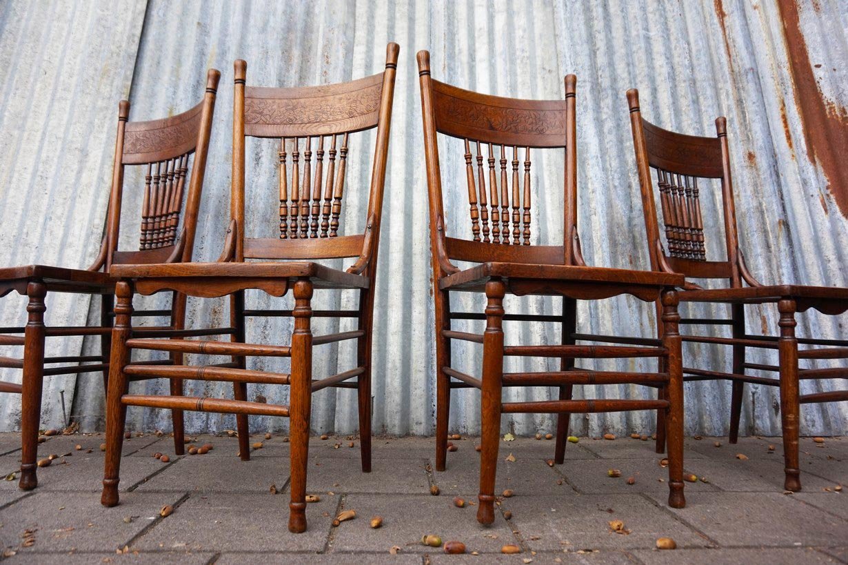 Antique Dining Chairs from Heywood Brothers & Wakefield Company Chicago