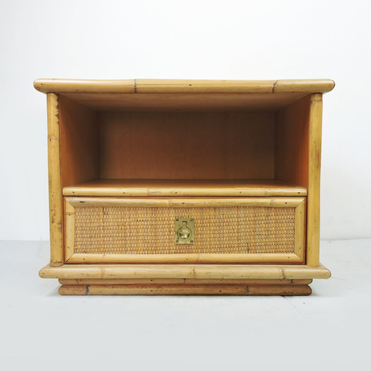 MidCentury Bamboo, Wicker & Rattan Side from Dal Vera, Italy