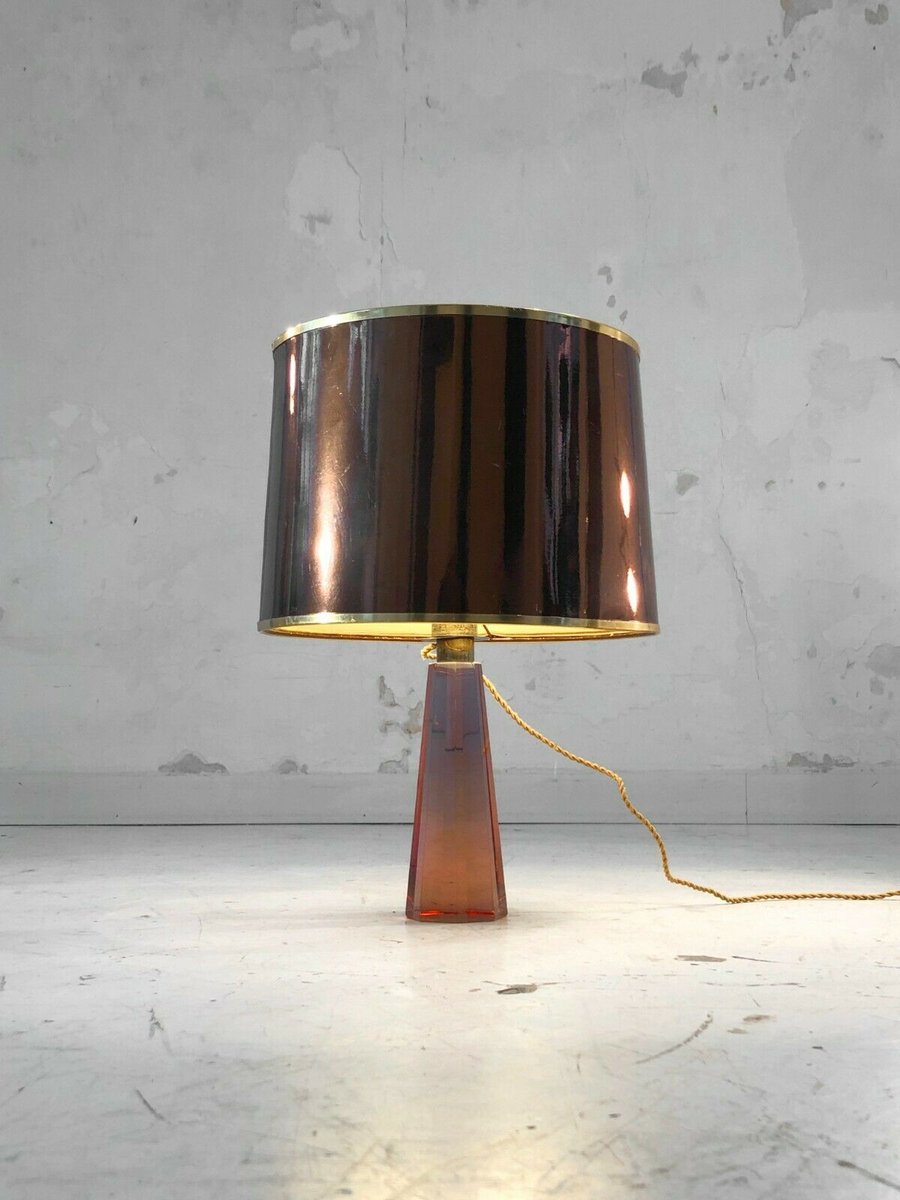 Mid century Murano glass table lamp from Italy
