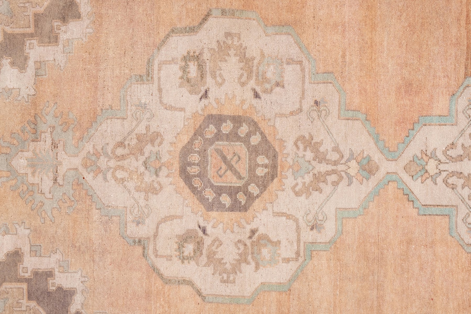 Vintage Beige Karapinar Runner Rug, 1970s for sale at Pamono