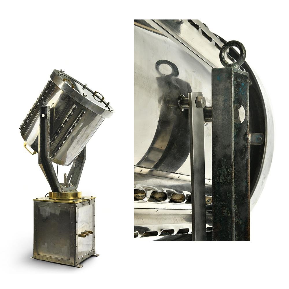 Vintage Boat Spotlight in Chromed Metal for sale at Pamono