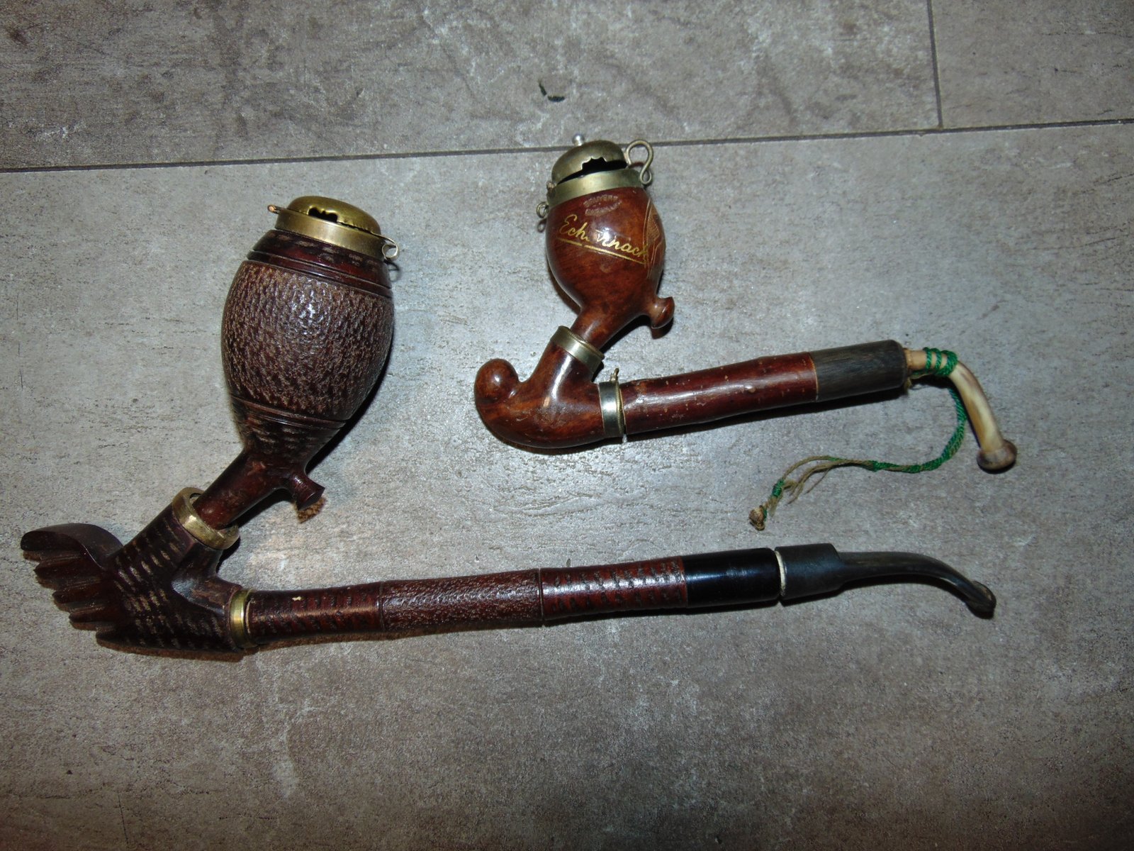 Antique Brass Pipes, Set of 2 for sale at Pamono