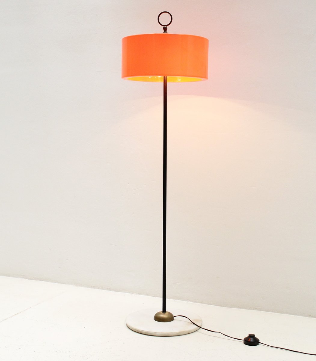 Italian Floor Lamp With Orange Shade 1960s For At Pamono Italian Floor Lamp With Orange Shade 1960s