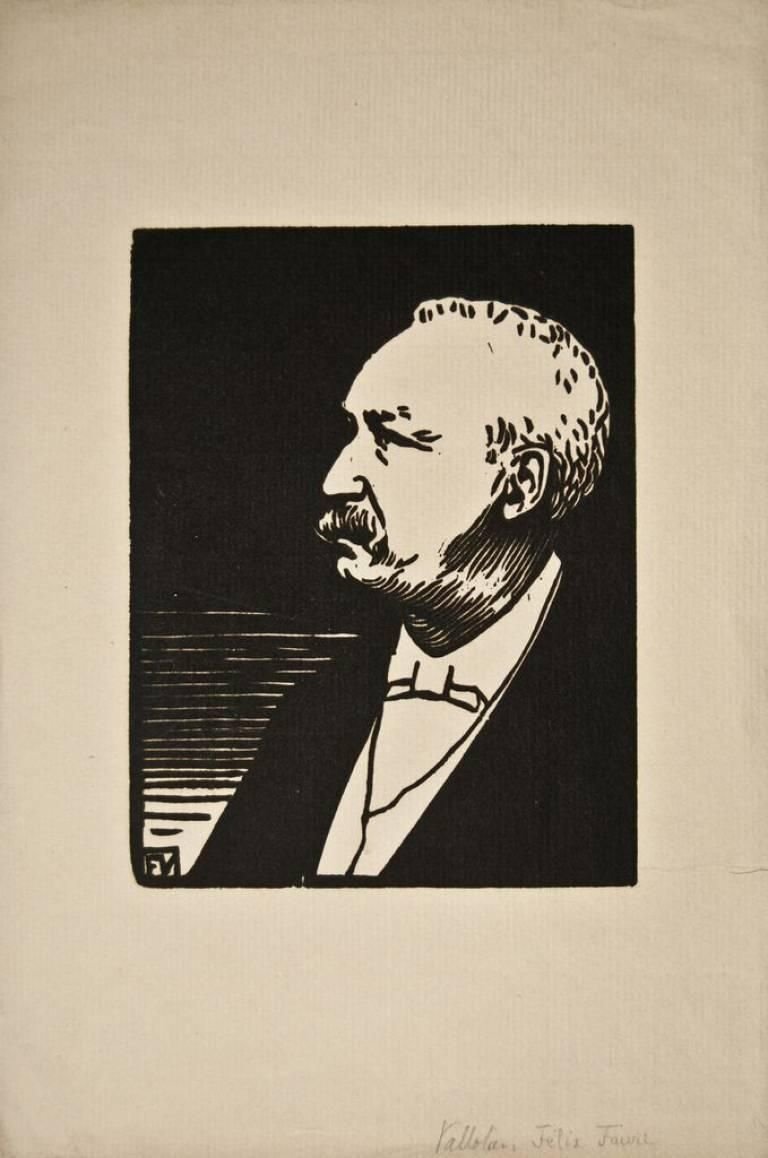 Affiche Portrait de Felix Faure - Gravure sur Bois originale par F ...