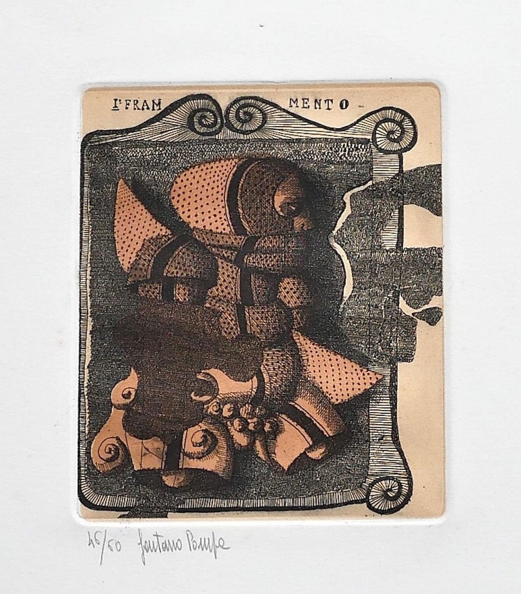 Fragment Original Radierung Von Gaetano Pompa Ca 1980 Ca 1980 Bei Pamono Kaufen