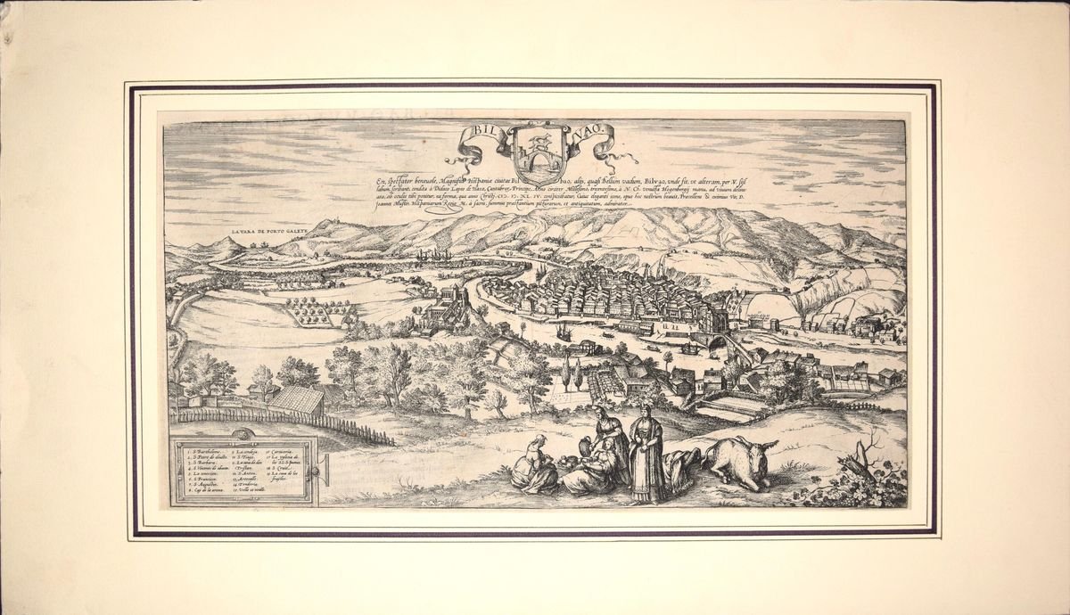 Bilbao Antike Karte Von Civitates Orbis Terrarum Von F Hogenberg 1572 1617 1572 1617 Bei Pamono Kaufen