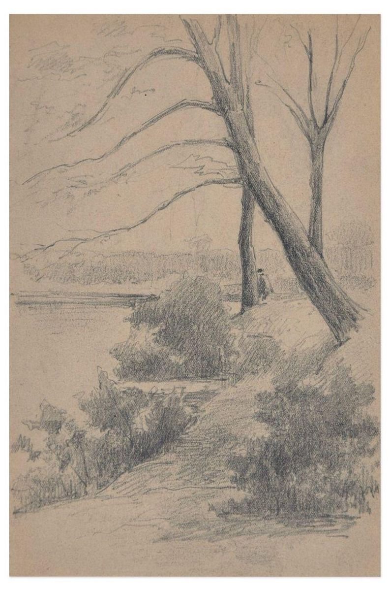 Paysages Avec Arbres Et Riviere Dessin Au Crayon Par Unknown French Master 1919 1919 En Vente Sur Pamono Paysages Avec Arbres Et Riviere Dessin Au Crayon Par Unknown French Master 1919 1919 En Vente Sur Pamono