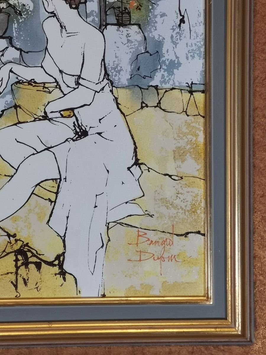 Acrylique sur Toile Vintage par Bernard Dufour en vente sur Pamono