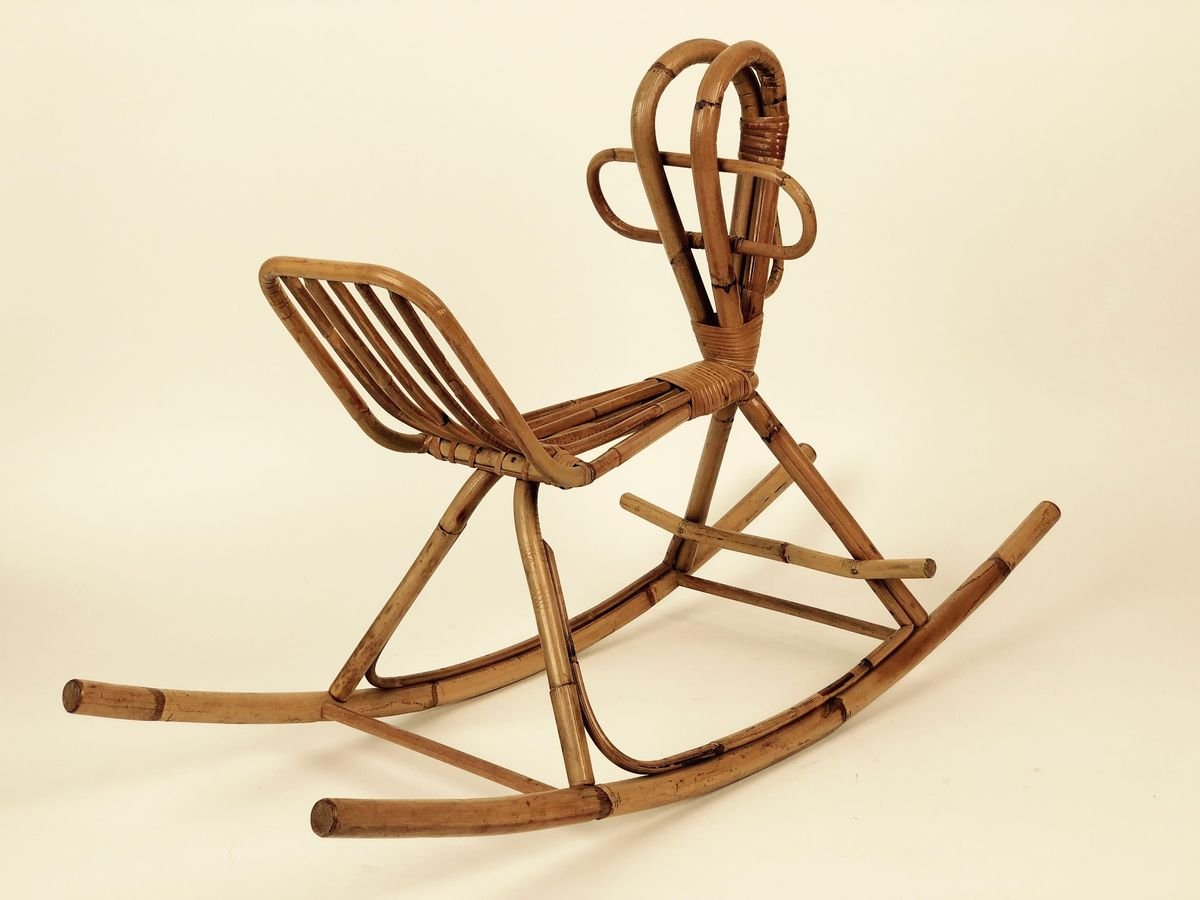 Wicker Rocking Horse, 1950s for sale at Pamono