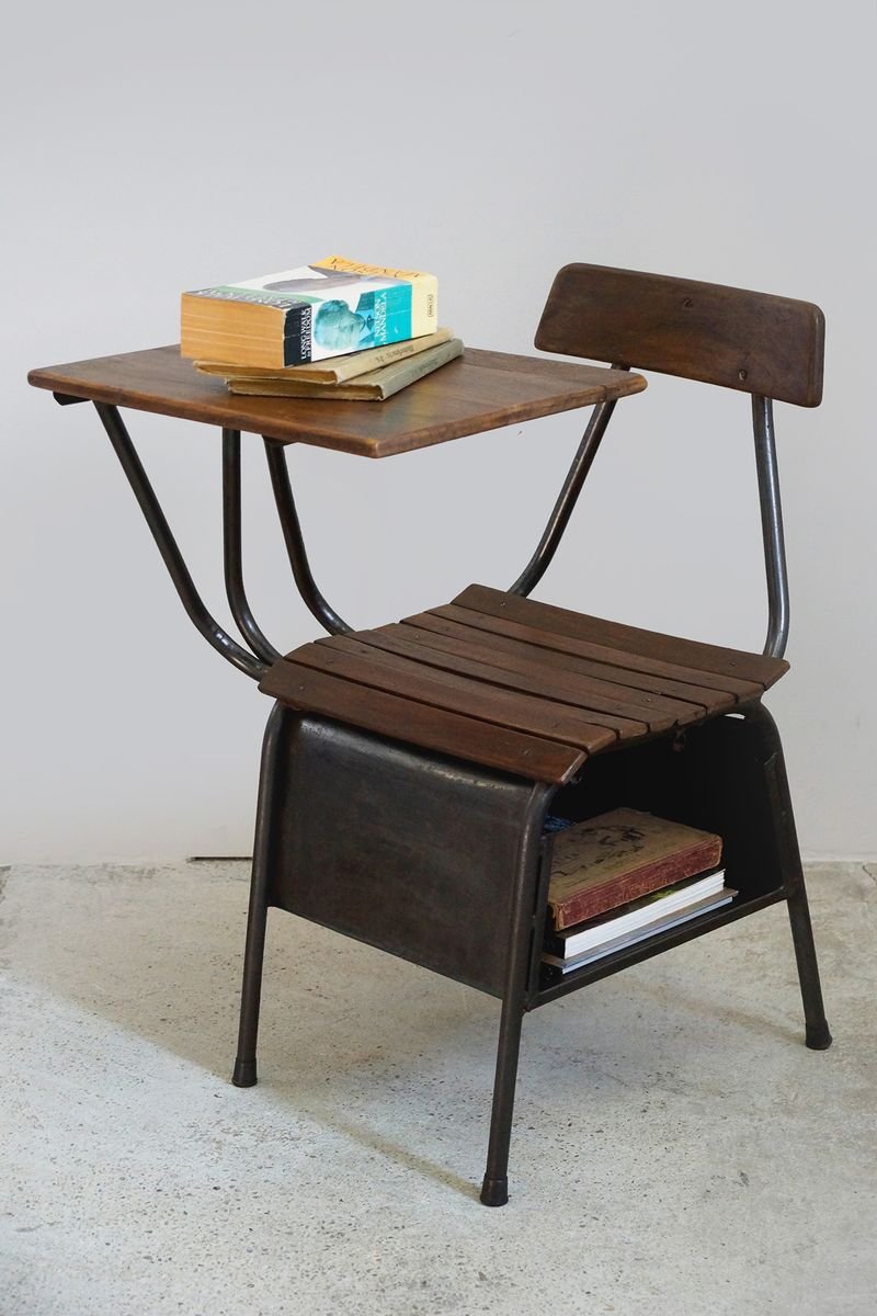 Indian School Desk Chair, 1950s for sale at Pamono