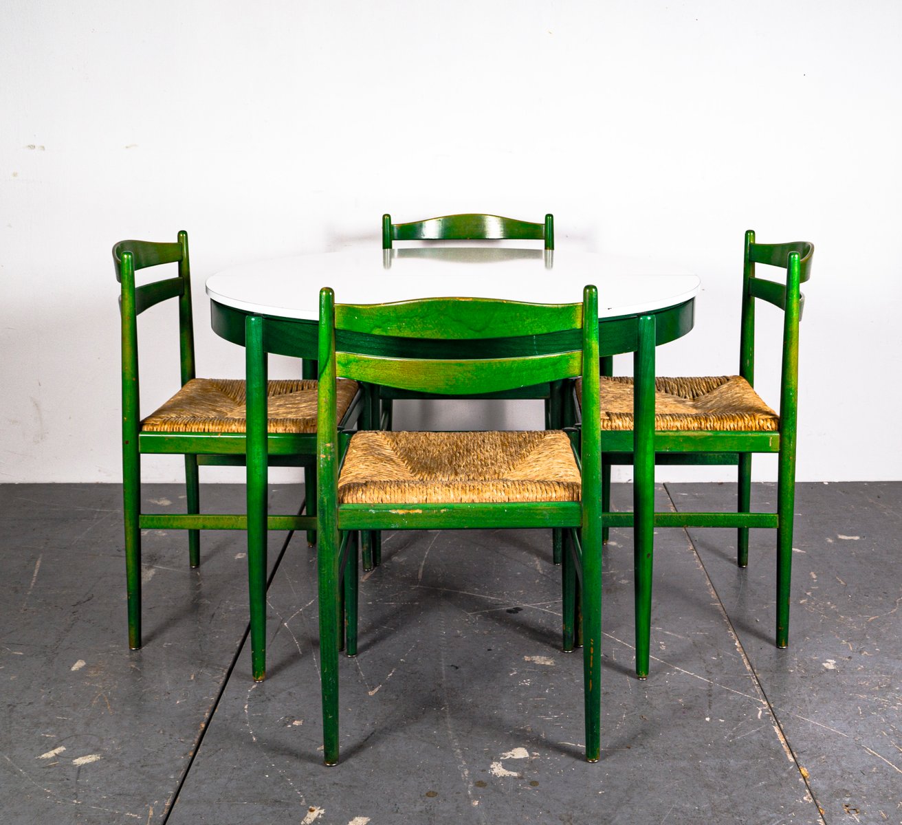 Vintage Dining Table Chairs In The Style Of Lubke 1960s Set Of 5 For Sale At Pamono