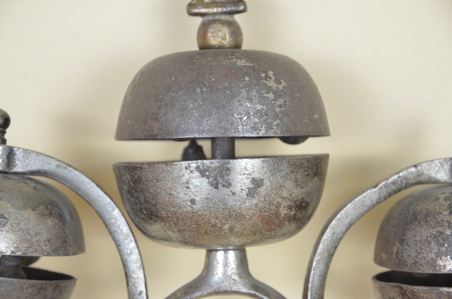 Antique German Carriage Sleigh Parade Show Horse Triple Bell with Eagle