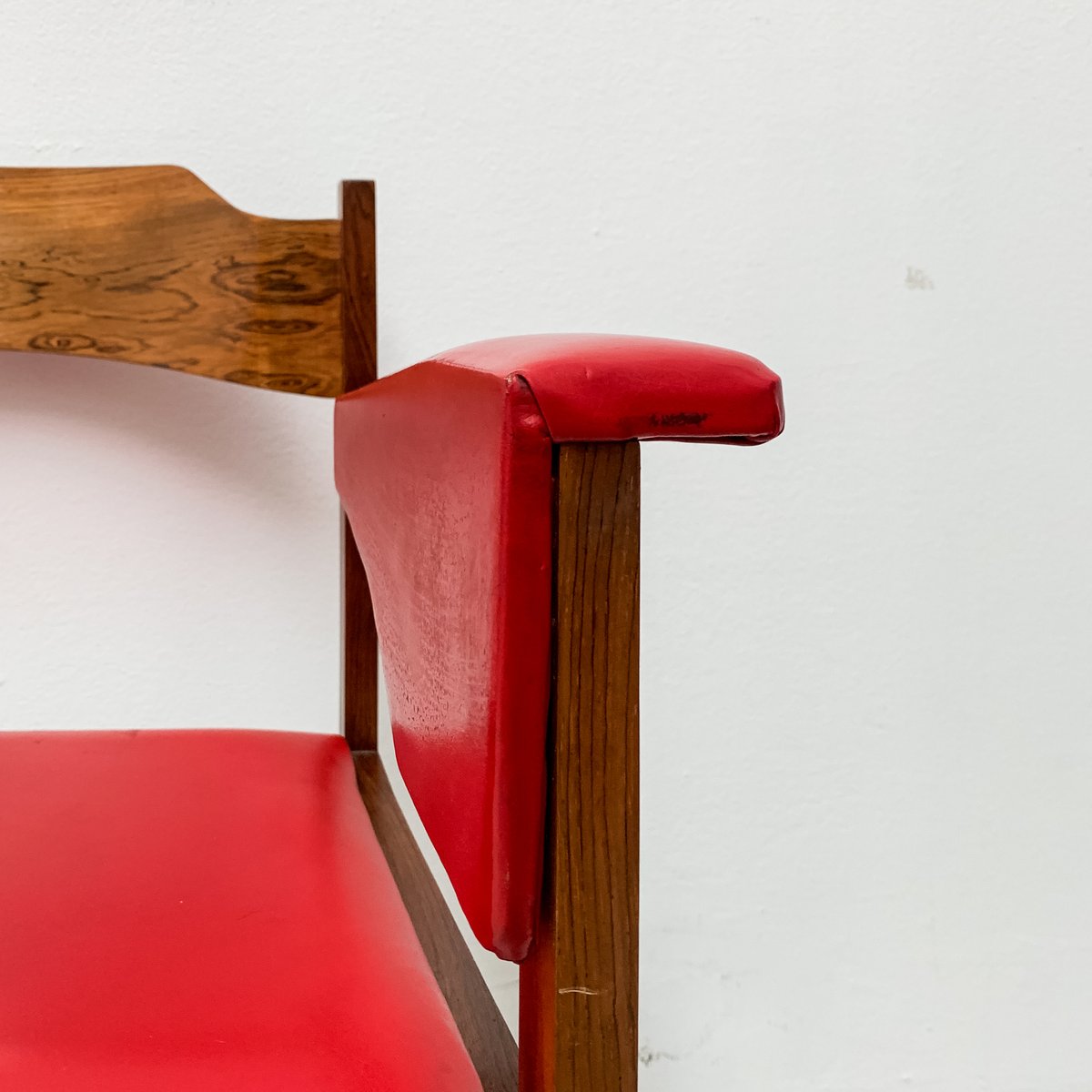 MidCentury Red Desk Chair for sale at Pamono