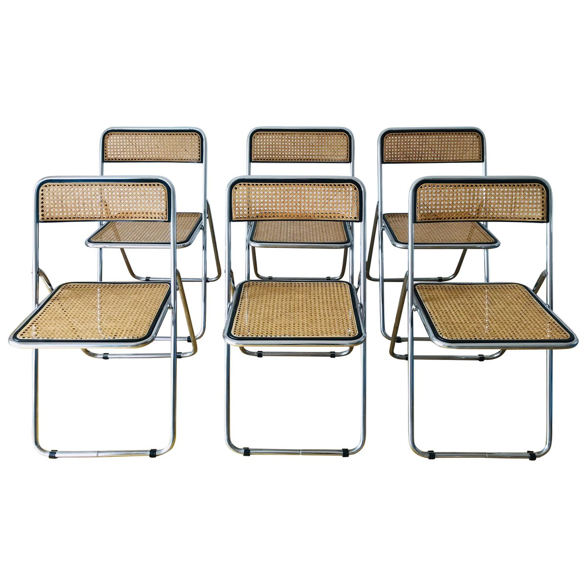 Italienische Klappstühle, 1970er, 6er Set bei Pamono kaufen