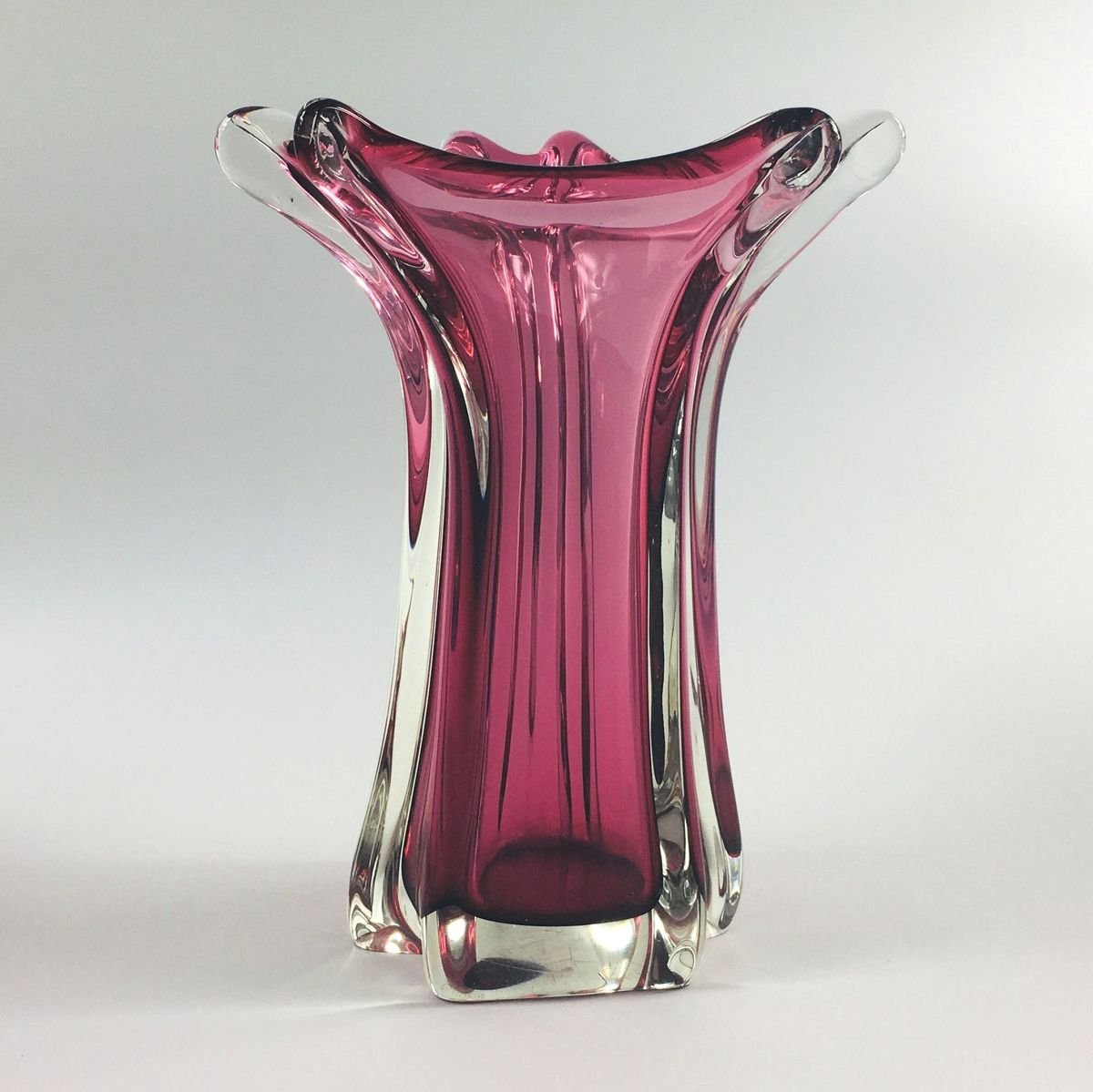 Large Mid Century Murano Glass Vase From Fratelli Toso 1950s For Sale At Pamono