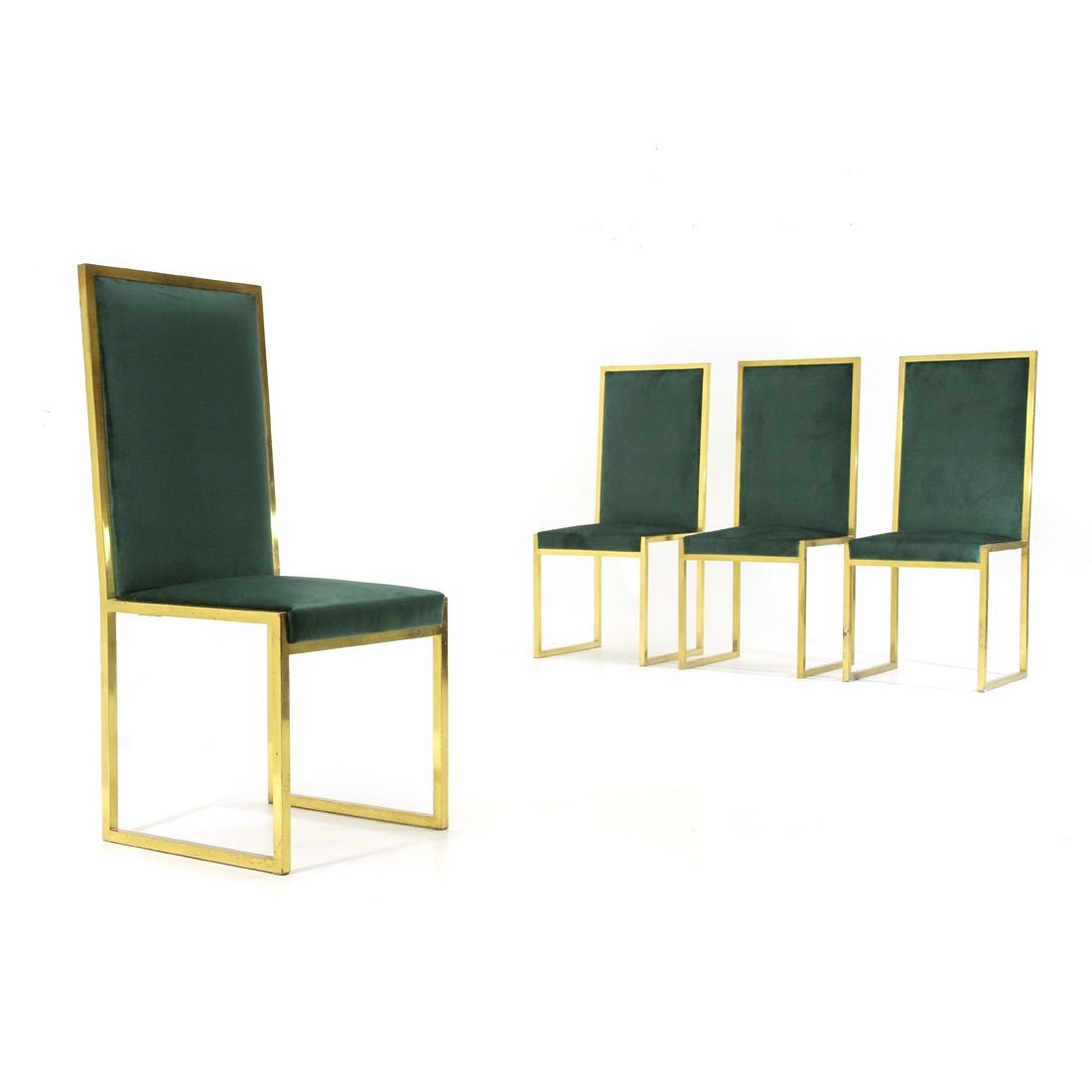 picture Green Velvet Dining Chairs Set Of 4 green velvet brass dining chairs 1960s set of 4