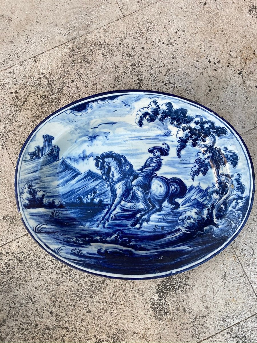 Mid Century Oval Ceramic Decor Plate 1960s For Sale At Pamono