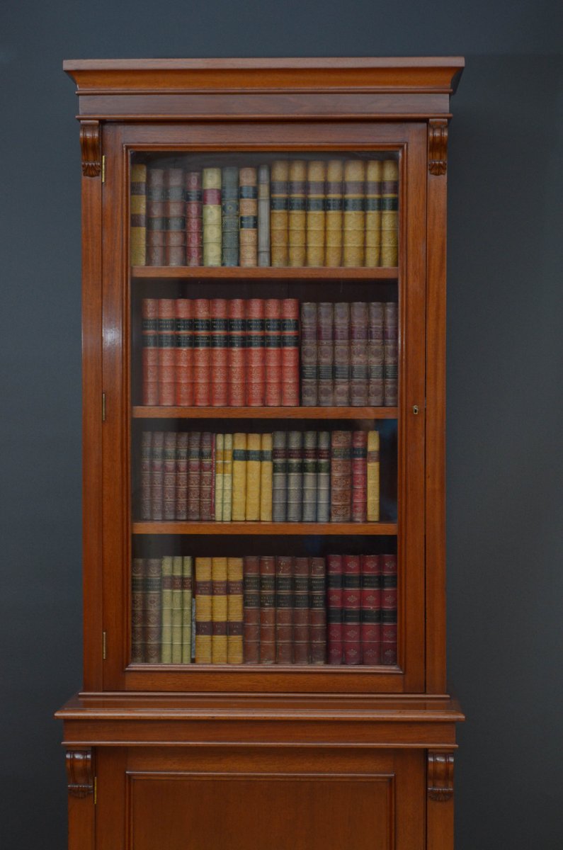 victorian mahogany bookcase 8 HQZ-787138