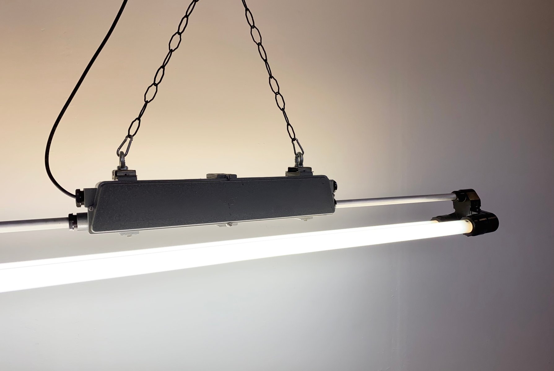 Vintage Industrial Fluorescent Light, 1970s for sale at Pamono