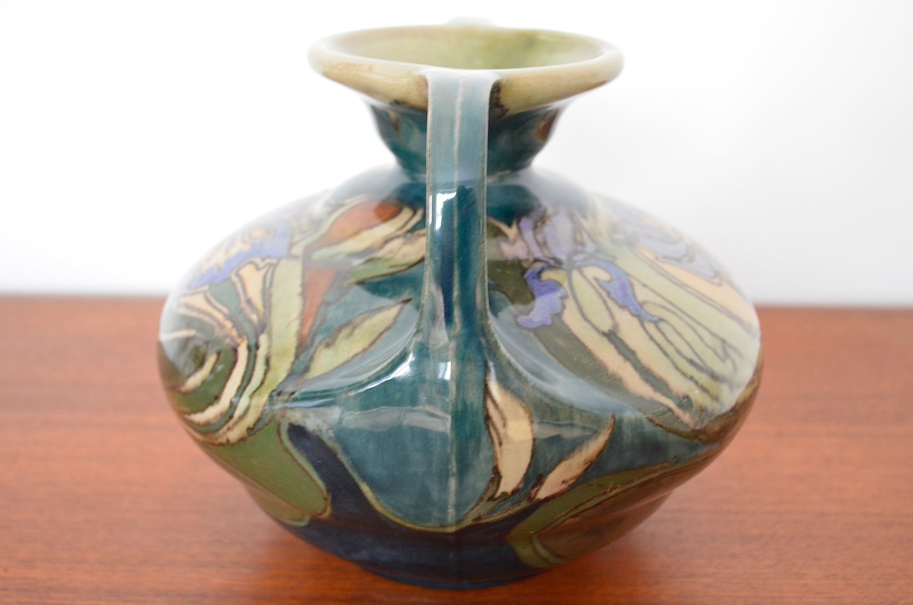 Art Nouveau Ceramic Vase from Plateelbakkerij Zuid Holland for sale at