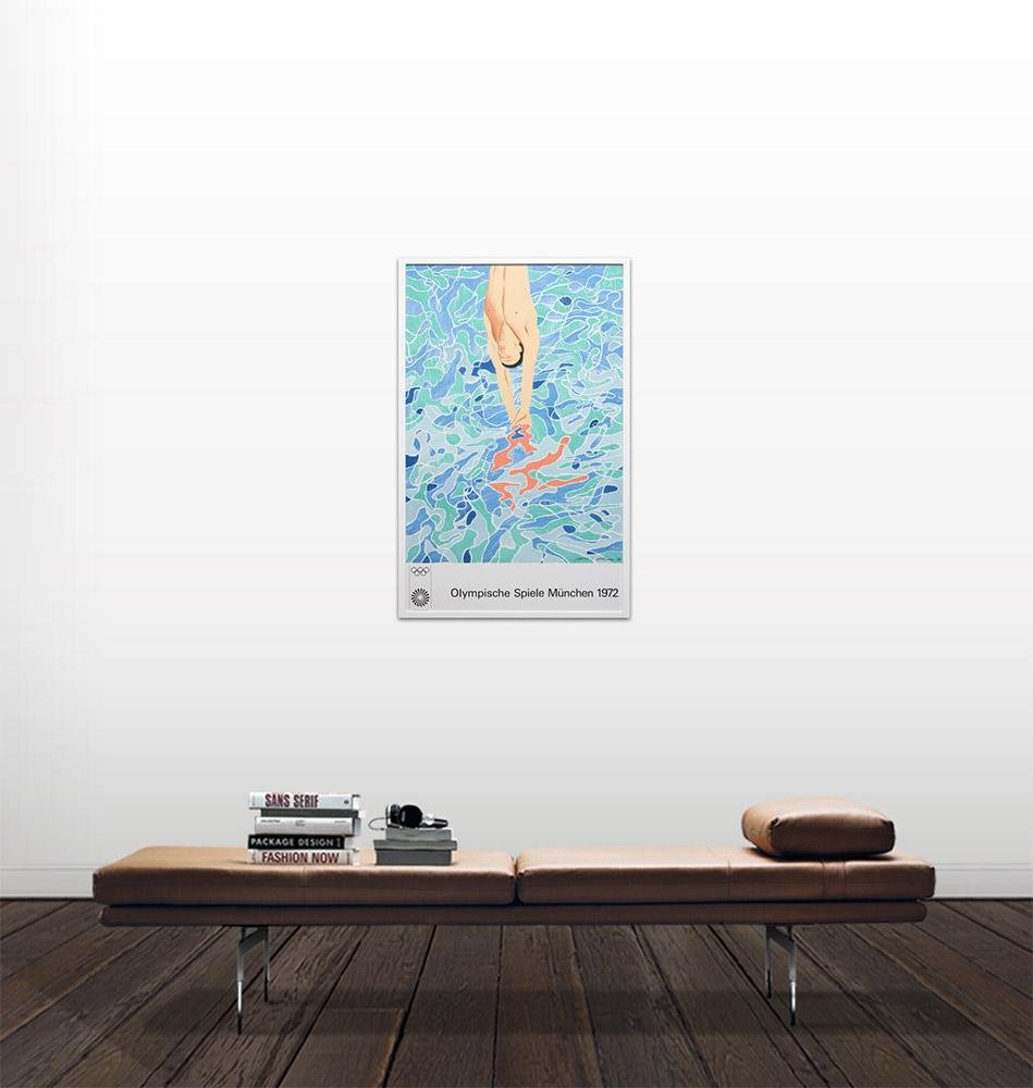 Poster David Hockney Sur Toile 40x60 Cm - Décoration Murale Moderne - Salon, Chambre - Art Contemporain