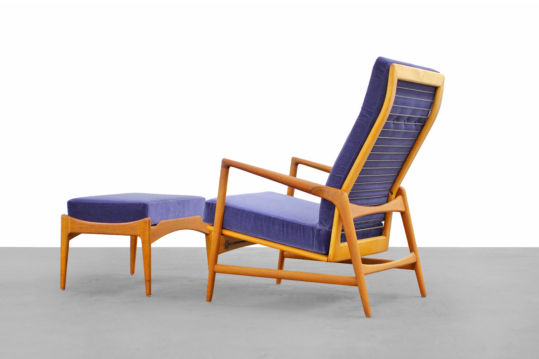 Danish Modern Lounge Chair & Ottoman by Ib Kofod-Larsen for Selig for