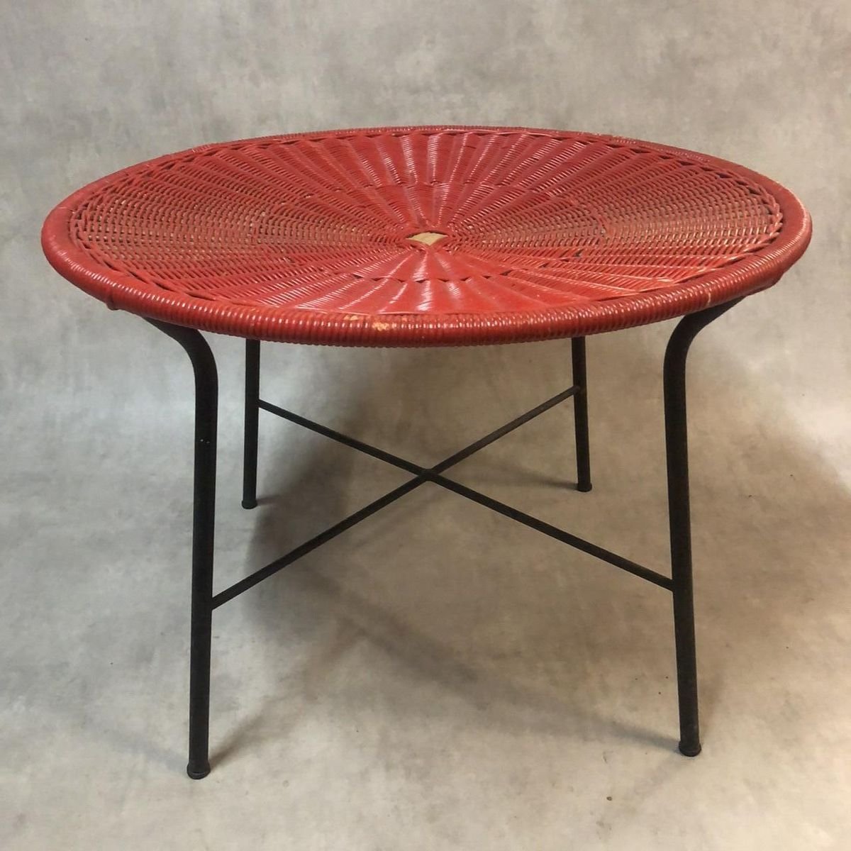 Rattan Coffee Table 1950s For Sale At Pamono