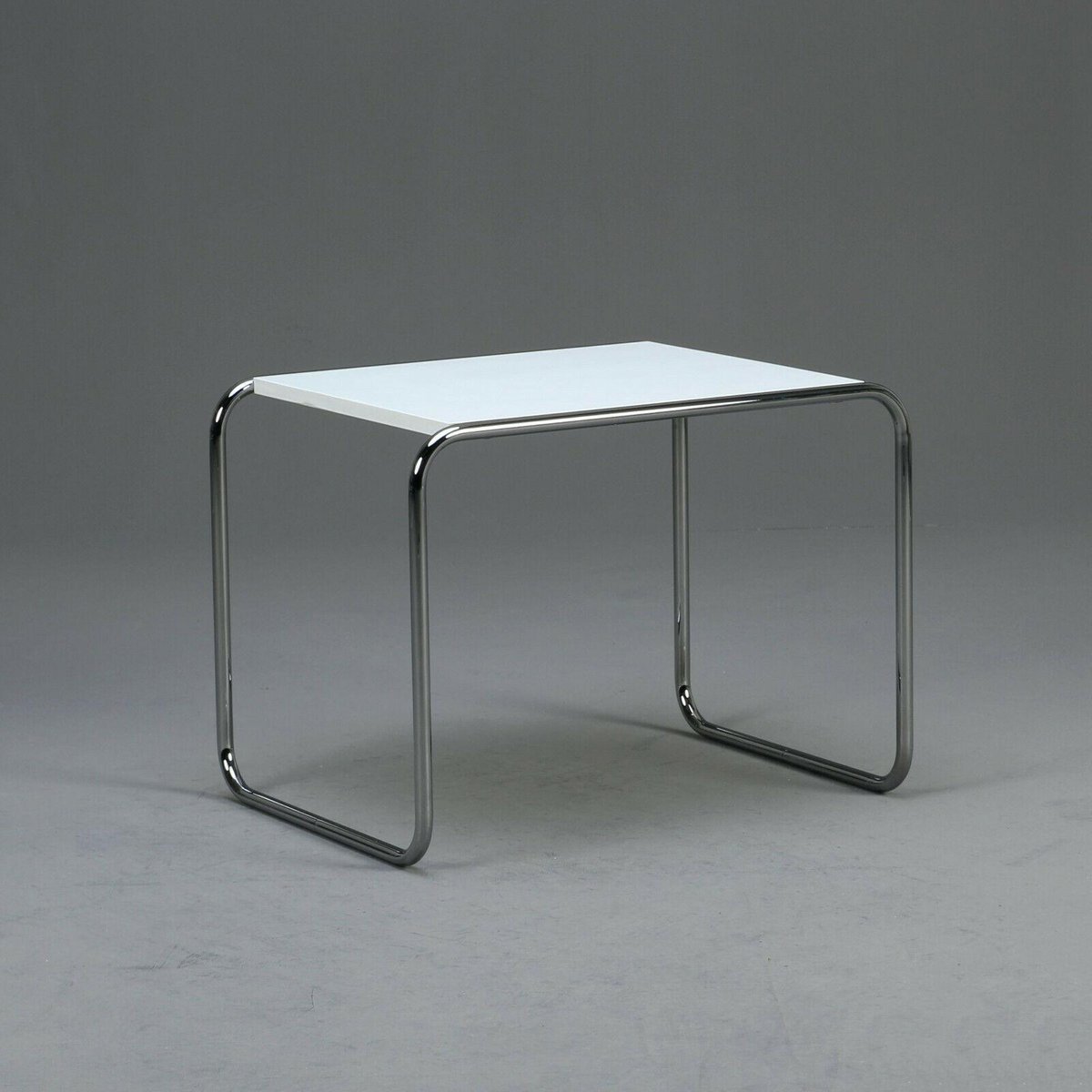 Bauhaus B9 Side Table Or Stool In White By Marcel Breuer For Thonet For Sale At Pamono