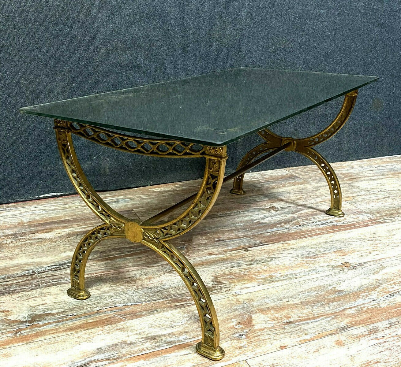Gilt Bronze Coffee Table In The Style Of Maison Bagues 1960s For Sale At Pamono
