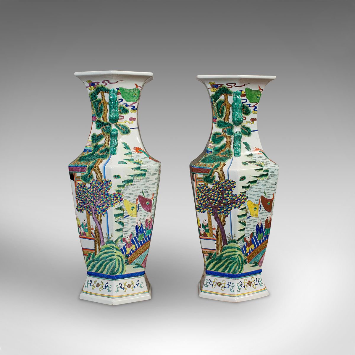 Antique Decorative Vases, Set of 2 for sale at Pamono