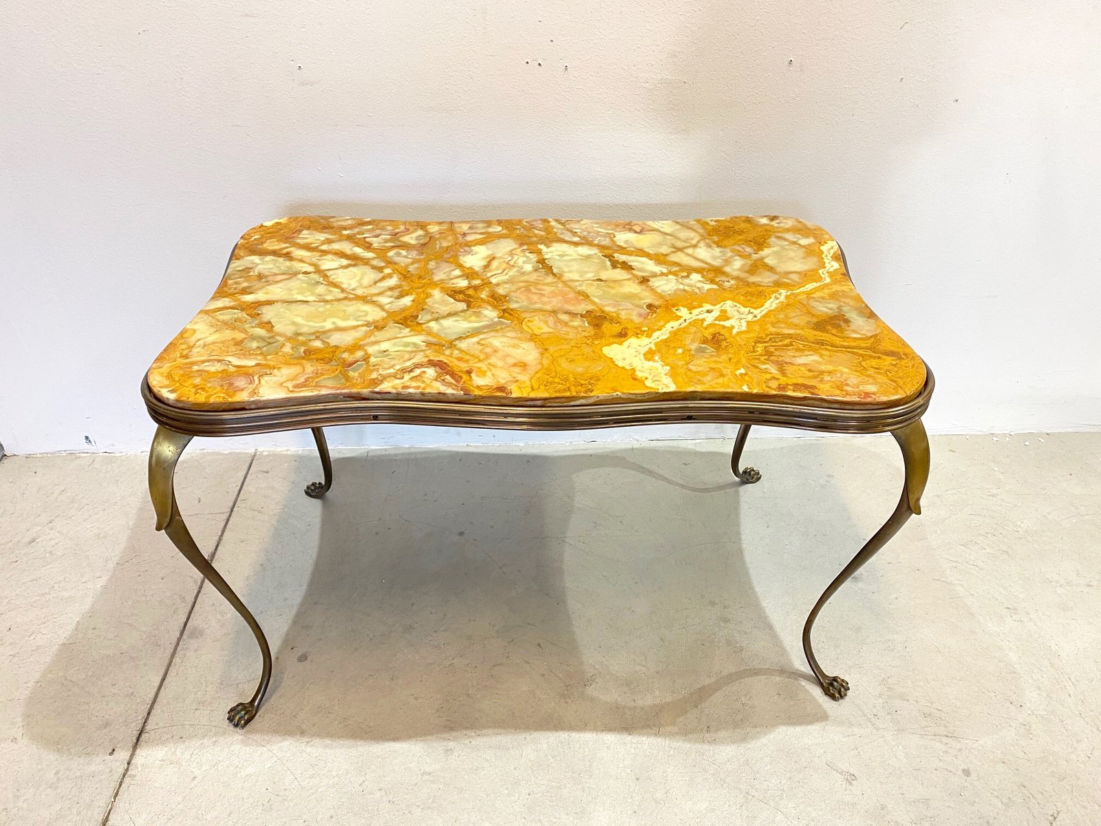 Vintage Bronze Onyx Coffee Table For Sale At Pamono
