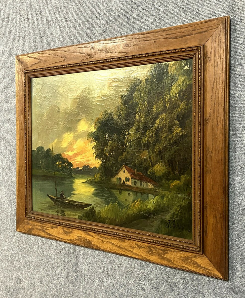 J Chatelin Barbizon School Large Painting Oil On Canvas For Sale At Pamono J Chatelin Barbizon School Large Painting Oil On Canvas For Sale At Pamono