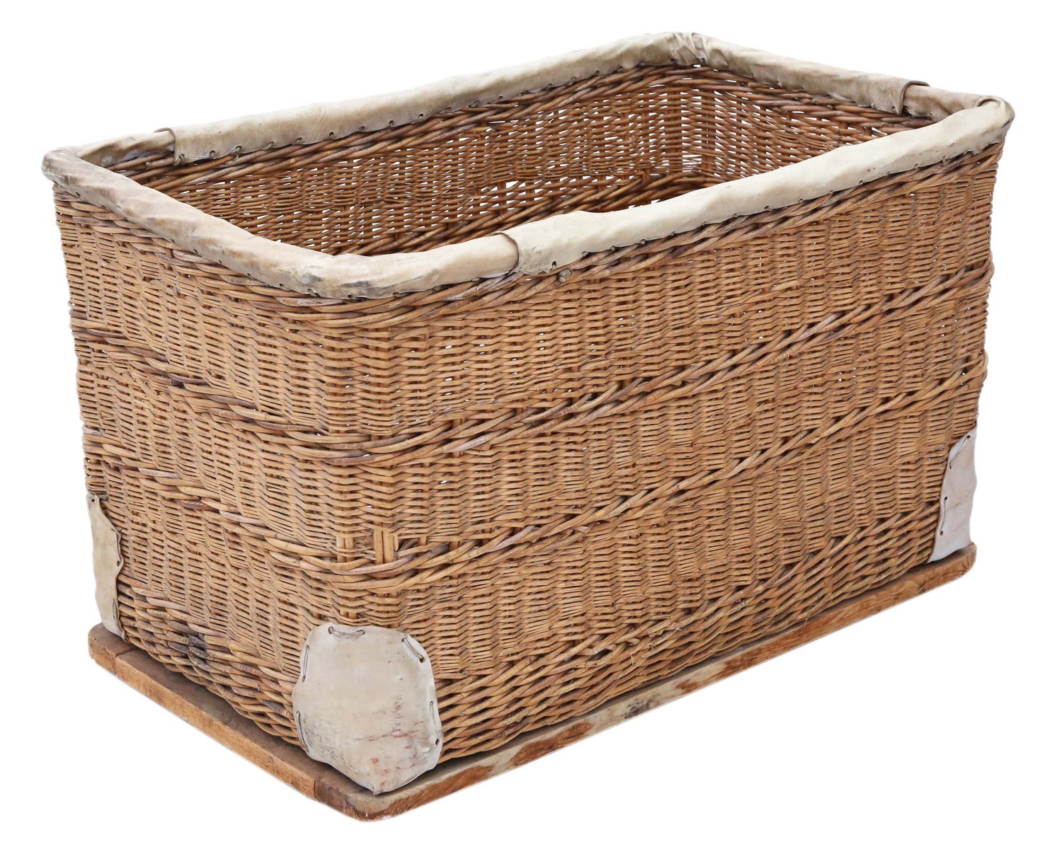 MEDIUM rectangle brown Cane basket with handle 36cm x 24CM, 10 CM DEEP 