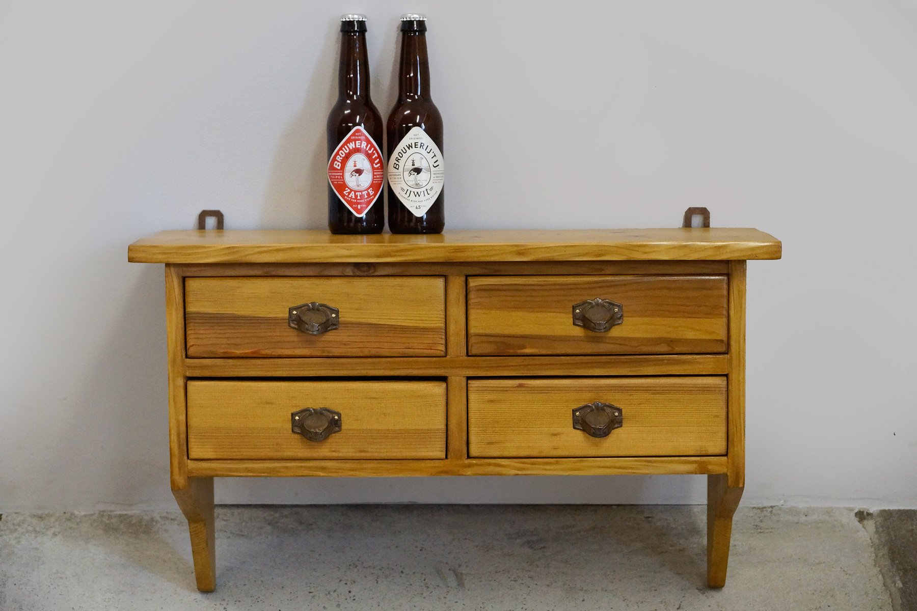 Art Deco Wandschrank oder Wandboard mit 4 Schubladen, 1920er bei Pamono