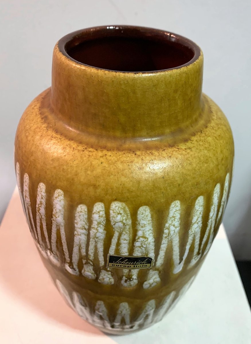 German Ceramic Vase from Scheurich, 1970s for sale at Pamono
