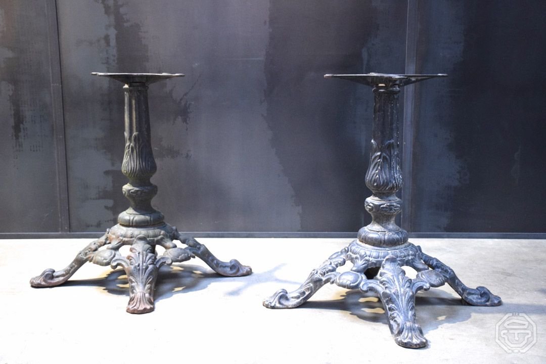 Antique Cast Iron Table Bases, Set of 2 for sale at Pamono