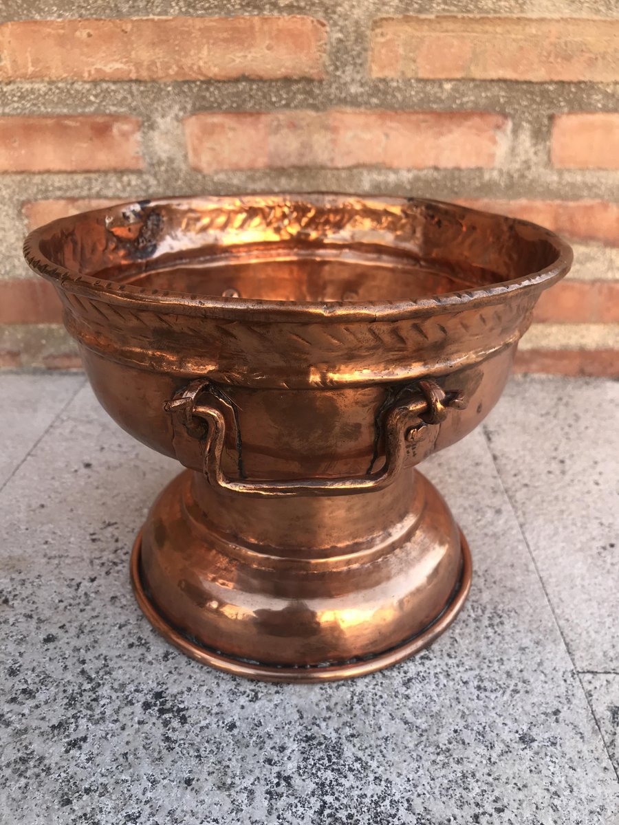 Vintage Copper Flower Pot for sale at Pamono