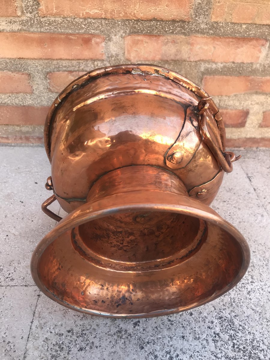 Vintage Copper Flower Pot for sale at Pamono