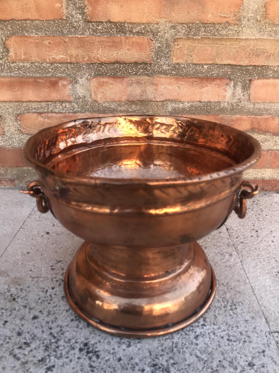 Vintage Copper Flower Pot for sale at Pamono