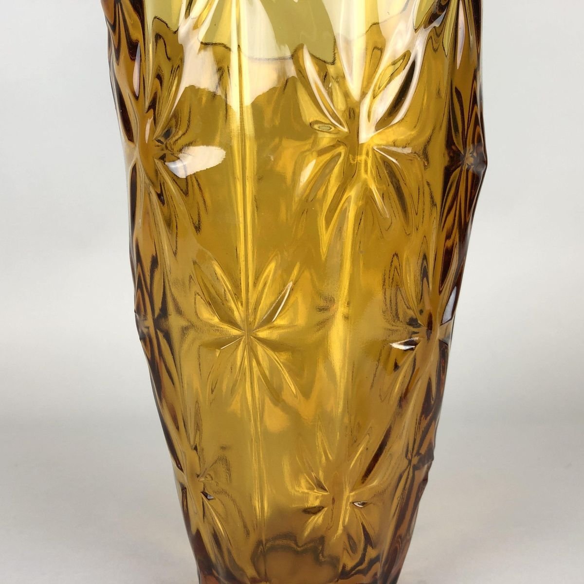 Vintage Amber Glass Vase, 1970s for sale at Pamono
