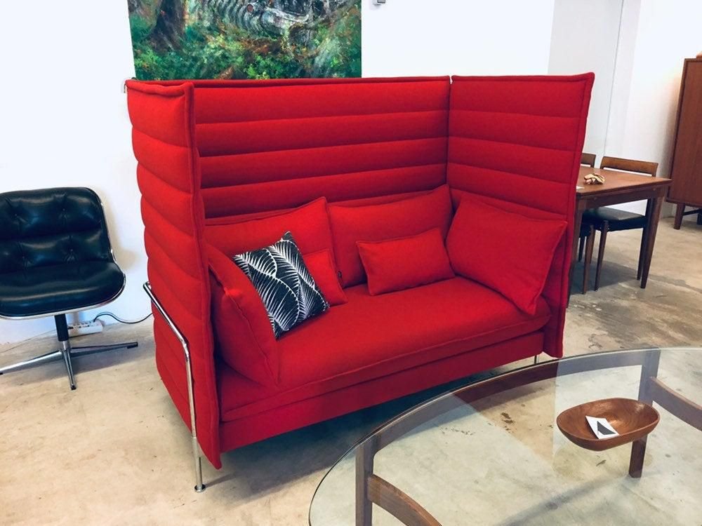 Stunning Original Vitra Alcove Highback 2 Seater Designer Sofa Laserred ...