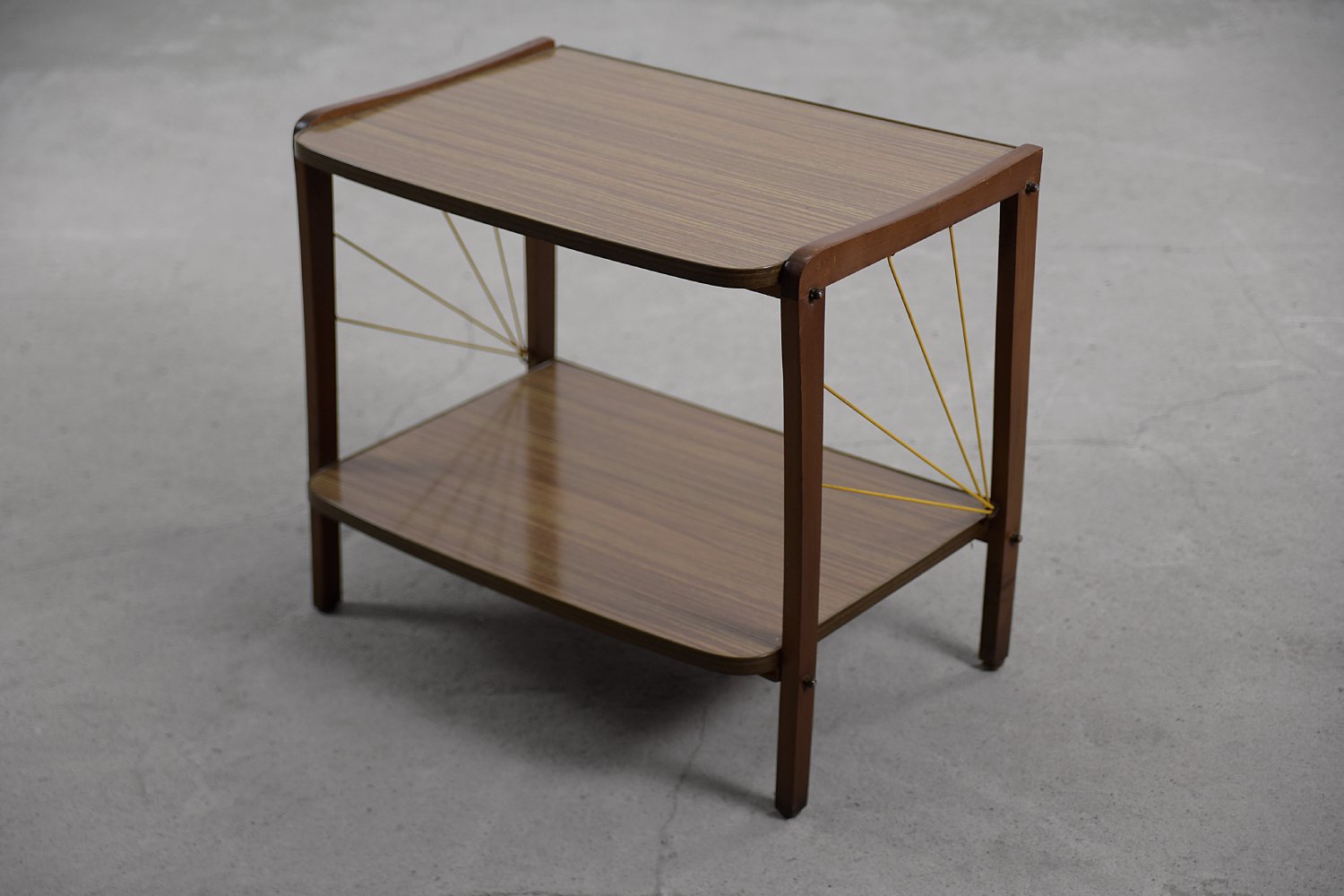 Vintage Mid Century German Tv Table With Shelf 1950s For Sale At Pamono