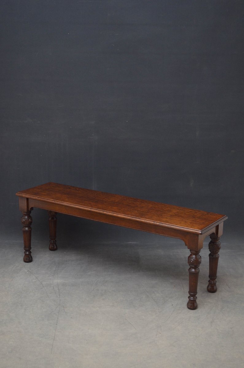 oak wood bench on Victorian Gothic Style Oak Hall Bench For Sale At Pamono