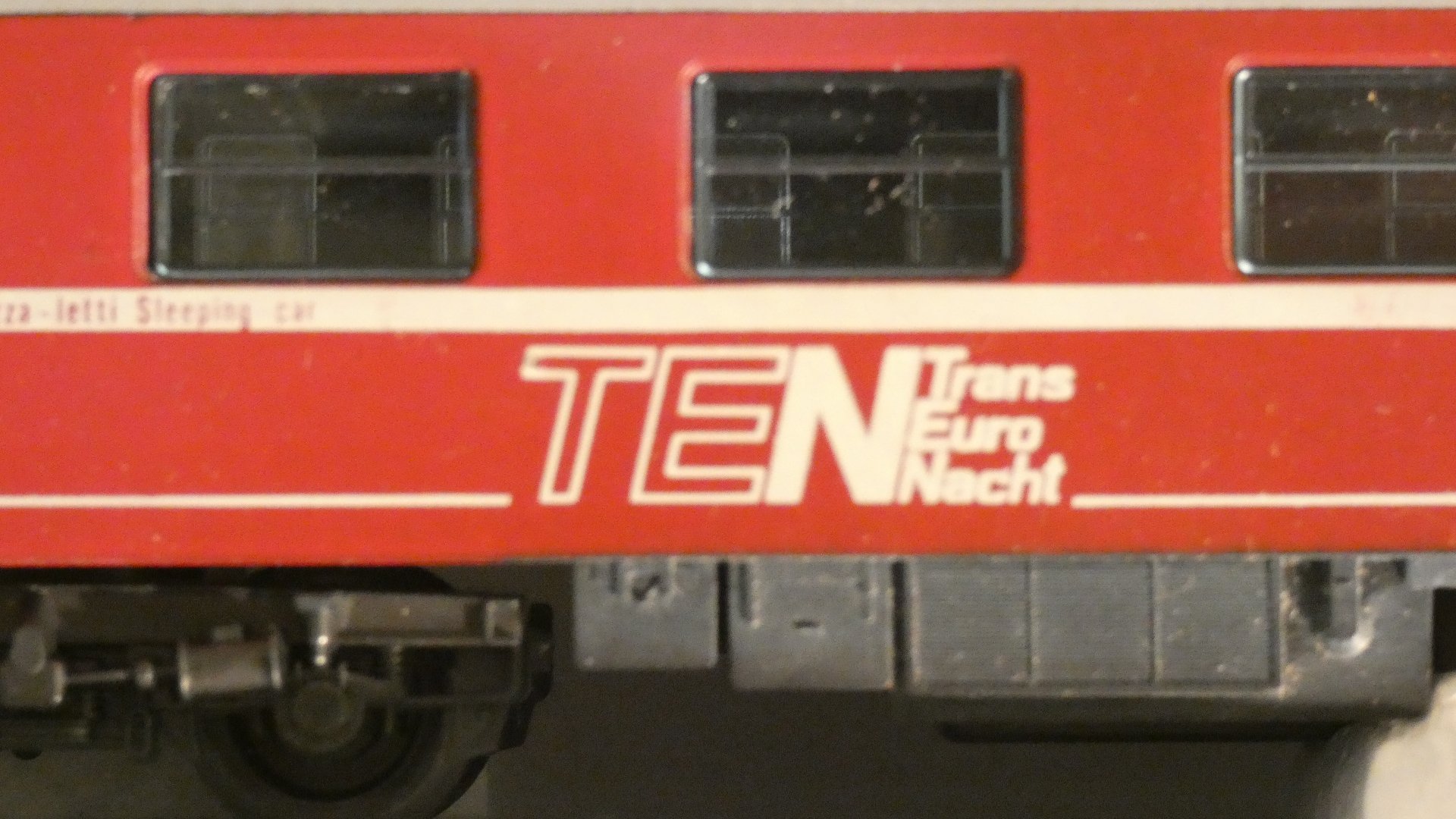 FS E.444.001 & Deutsche Bahn Euro Schlaf und Essgarnitur von Lima, 1980er, 10er Set