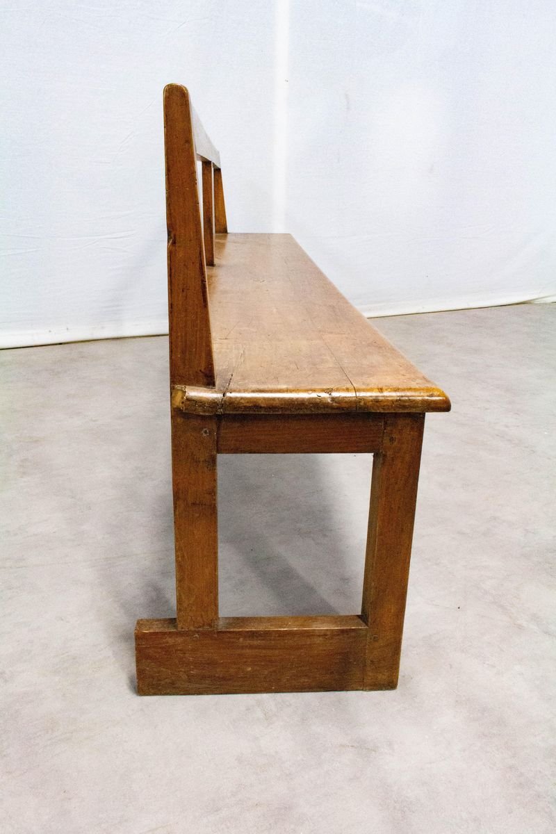 oak benches with backs on French Antique Style Farmhouse Benches With Backs 1970s Set Of 2 For Sale At Pamono