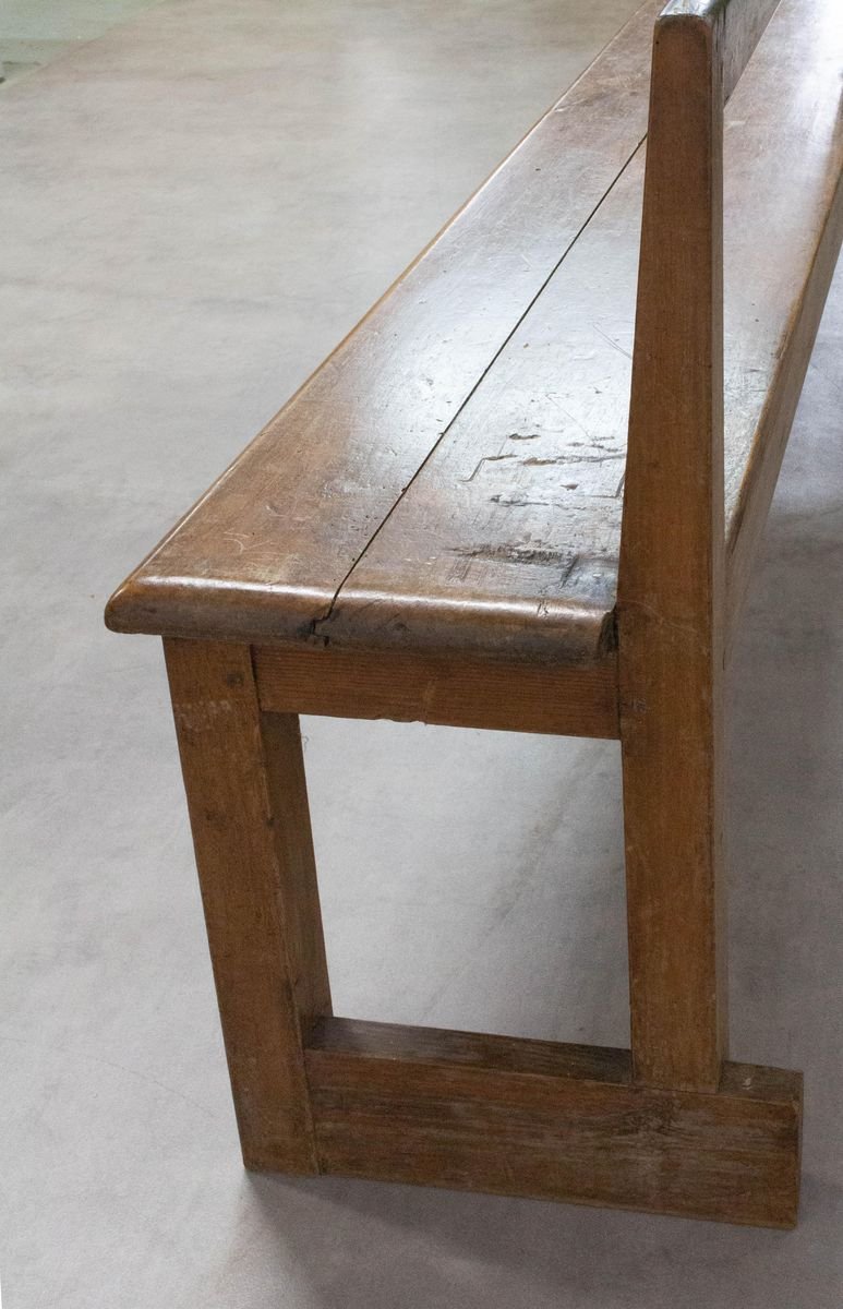 oak benches with backs on French Antique Style Farmhouse Benches With Backs 1970s Set Of 2 For Sale At Pamono