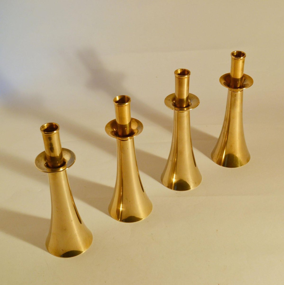 Bronze Bell Shaped Candle Holders, 1960s, Set of 4 for sale at Pamono
