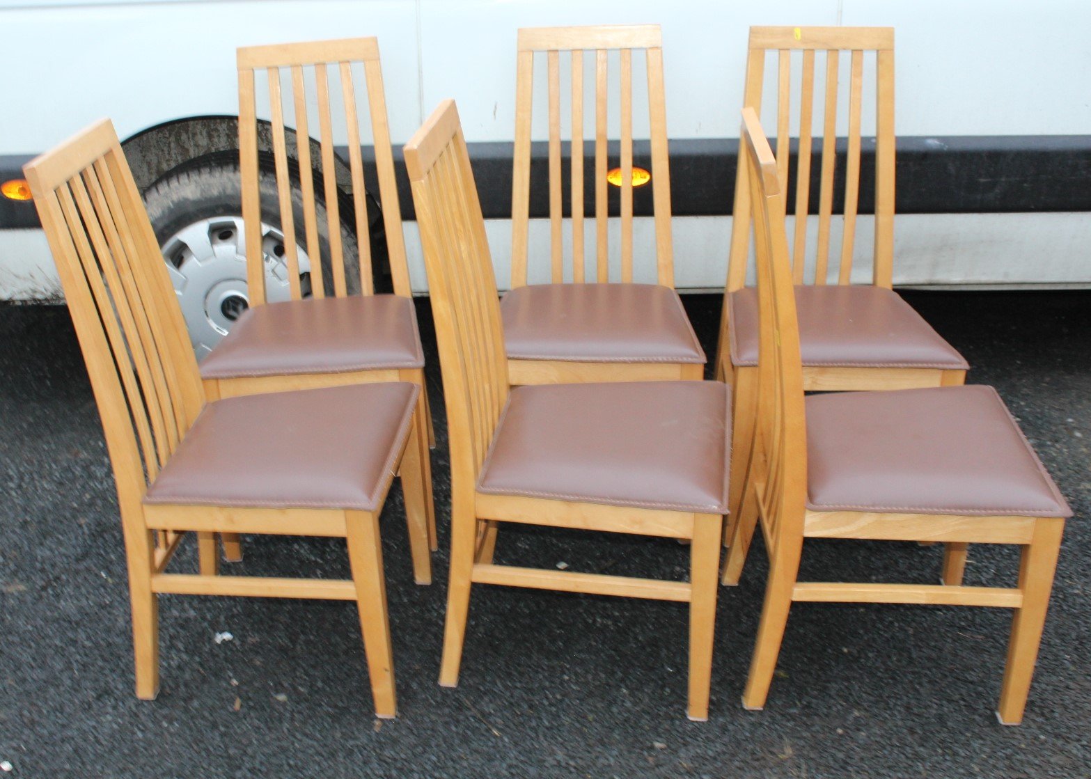 oak high back dining chairs